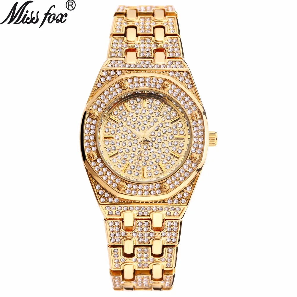 MissFox Tops Designer Brand Luxury Women Watches 2020 New Fashion Products Rhinestone Watch Waterproof Women Gold Watch
MissFox Tops Designer Brand Luxury Women Watches 2020 New Fashion Products Rhinestone Watch Waterproof Women Gold Watch