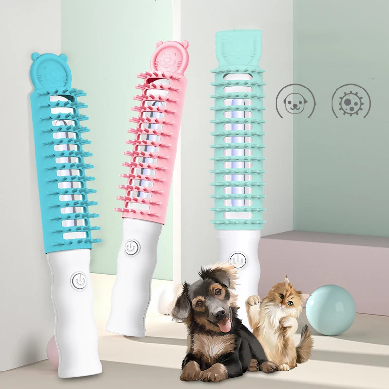 Manufacturer High Tech Pet Grooming Comb Massage Deodorant Sterilization Dog Cat Hair Cleaning Comb Brush, Picture
Manufacturer High Tech Pet Grooming Comb Massage Deodorant Sterilization Dog Cat Hair Cleaning Comb Brush, Picture