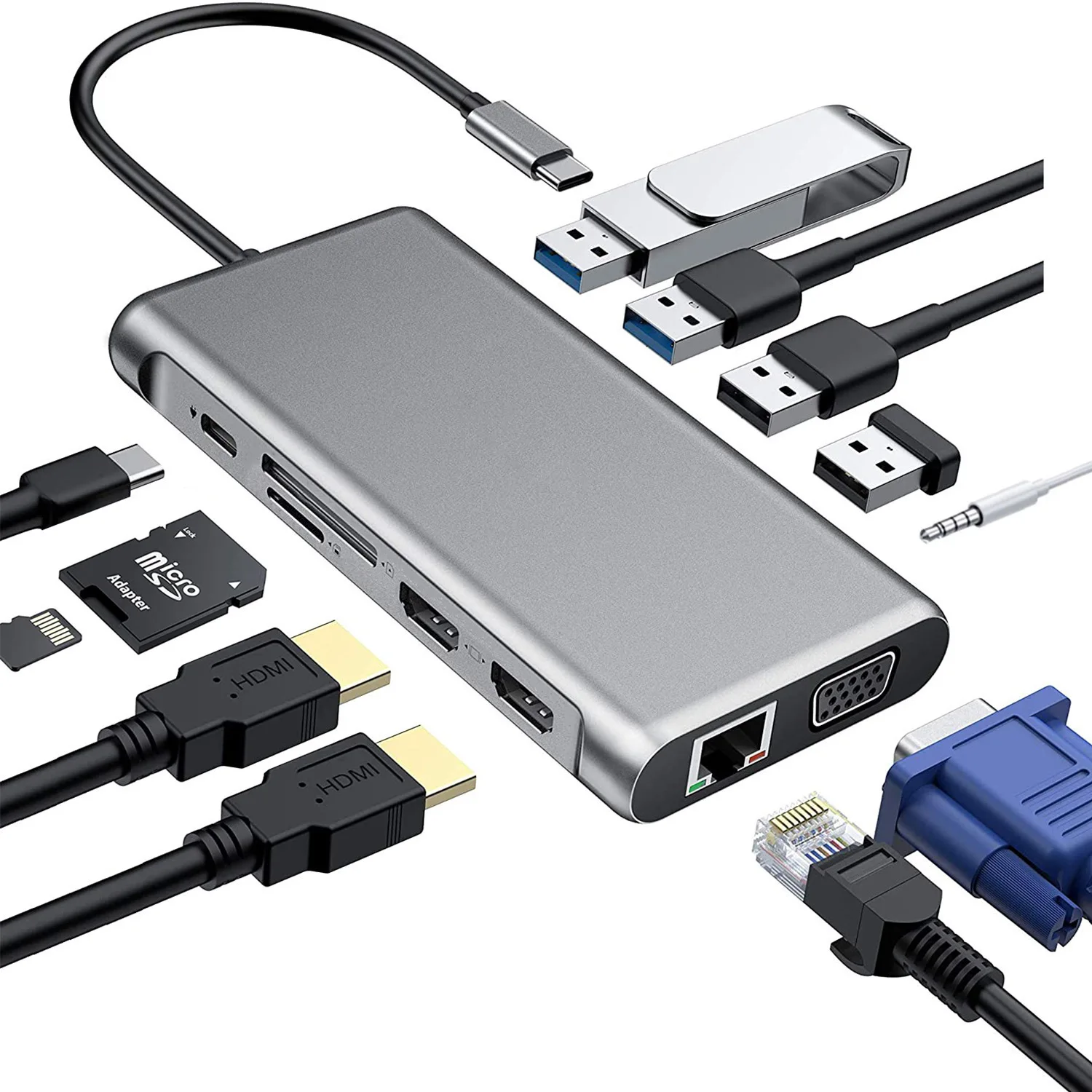 Custom OEM usb type-c hub type c docking station 12 in 1 USB HUB with hd-mi+usb3.0+pd power delivery charger
Custom OEM usb type-c hub type c docking station 12 in 1 USB HUB with hd-mi+usb3.0+pd power delivery charger