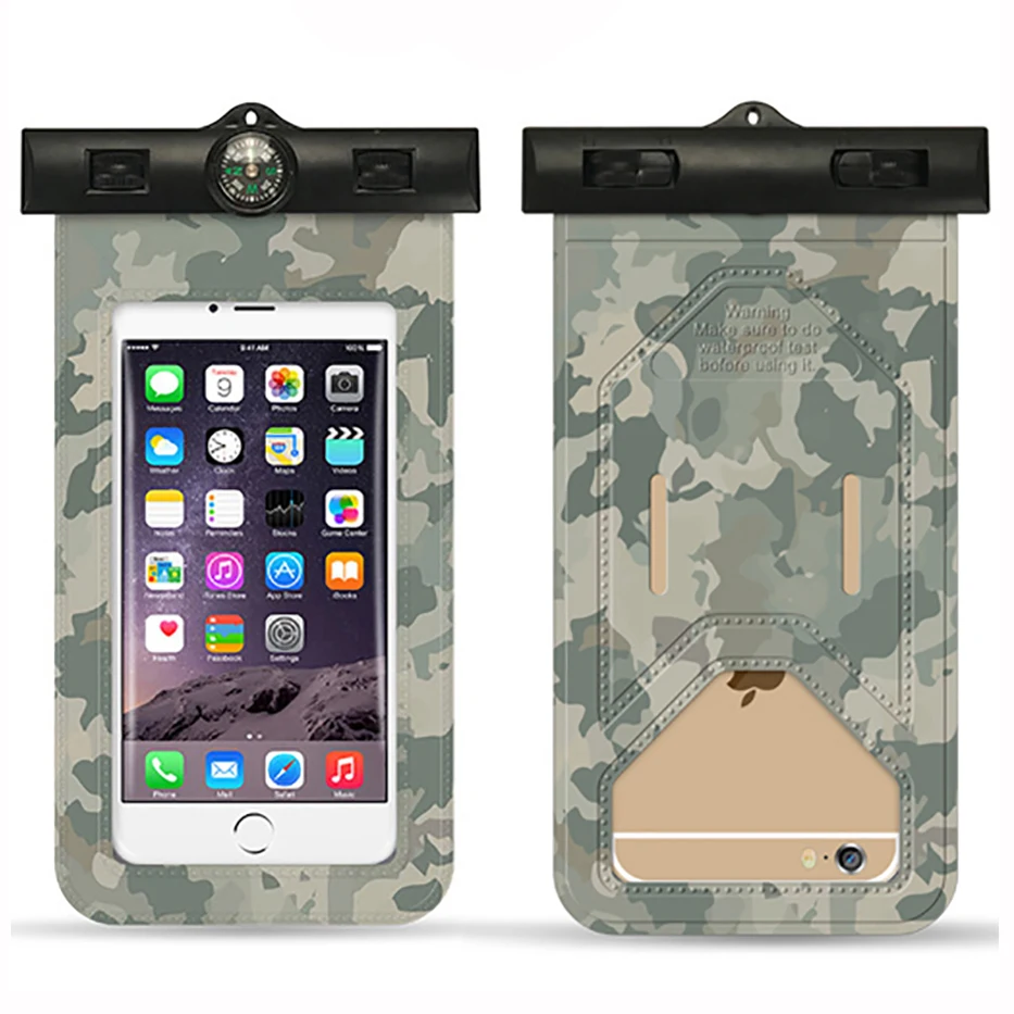 Universal Waterproof Pouch Wasserdichte Handyhulle Underwater Case for iPhone 12 11 Pro Max Camouflage Waterproof bag, 8 colors
Universal Waterproof Pouch Wasserdichte Handyhulle Underwater Case for iPhone 12 11 Pro Max Camouflage Waterproof bag, 8 colors