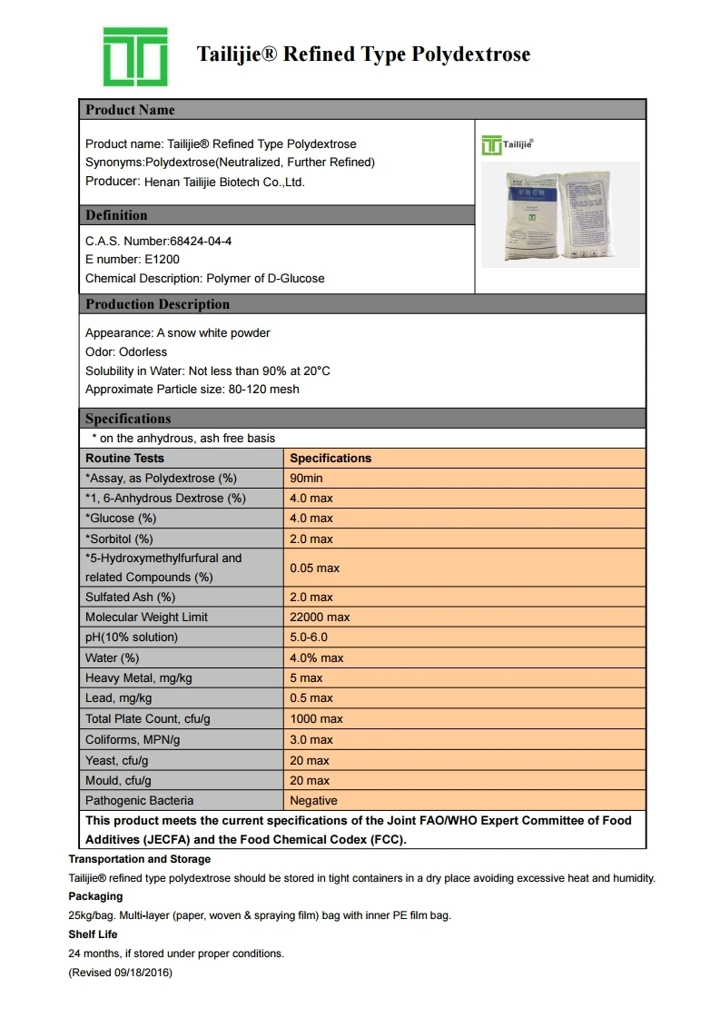 high fiber content polydextrose with good price