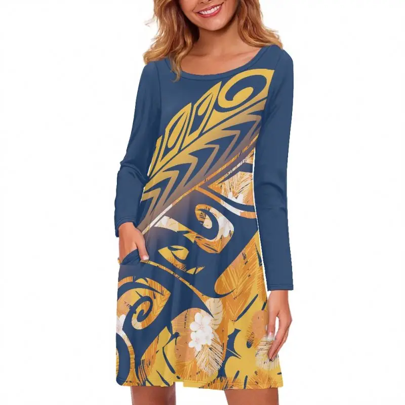 2022 New Women's Dress Plus Size Casual Tribal Pattern Flower Floral Hawaii Tattoo Long Sleeve T-shirt Pleated Loose Dresses, Customized color
2022 New Women's Dress Plus Size Casual Tribal Pattern Flower Floral Hawaii Tattoo Long Sleeve T-shirt Pleated Loose Dresses, Customized color