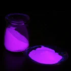 JULIANG new product red pigment glow in the dark violet light colorful glow pigment powder