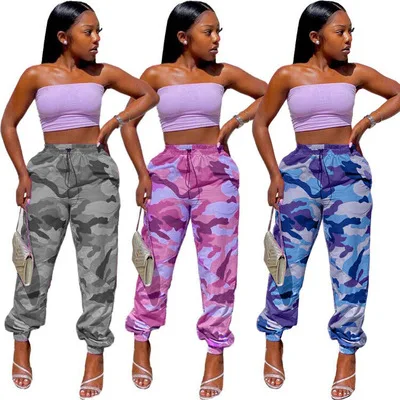 Fall Women Cargo Pants Street Wear Camouflage Drawstring Jogging Pants Women Casual Sports Pants
Fall Women Cargo Pants Street Wear Camouflage Drawstring Jogging Pants Women Casual Sports Pants