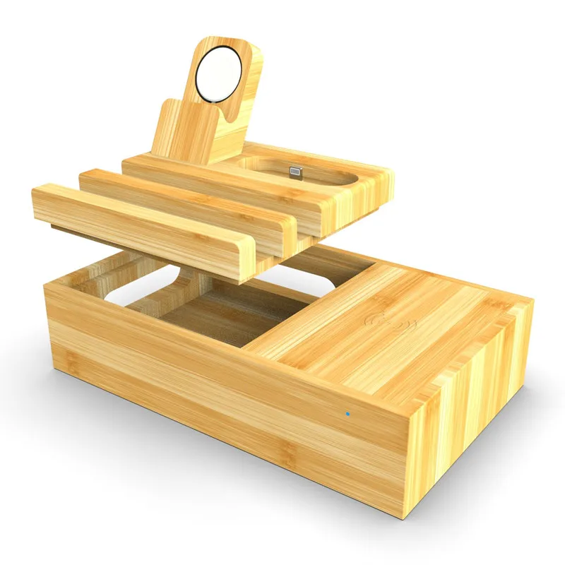 40W 5 in 1 Portable Wireless Bamboo Mobile phone Charging Station Multi-Device charging Station Wireless Charger
40W 5 in 1 Portable Wireless Bamboo Mobile phone Charging Station Multi-Device charging Station Wireless Charger