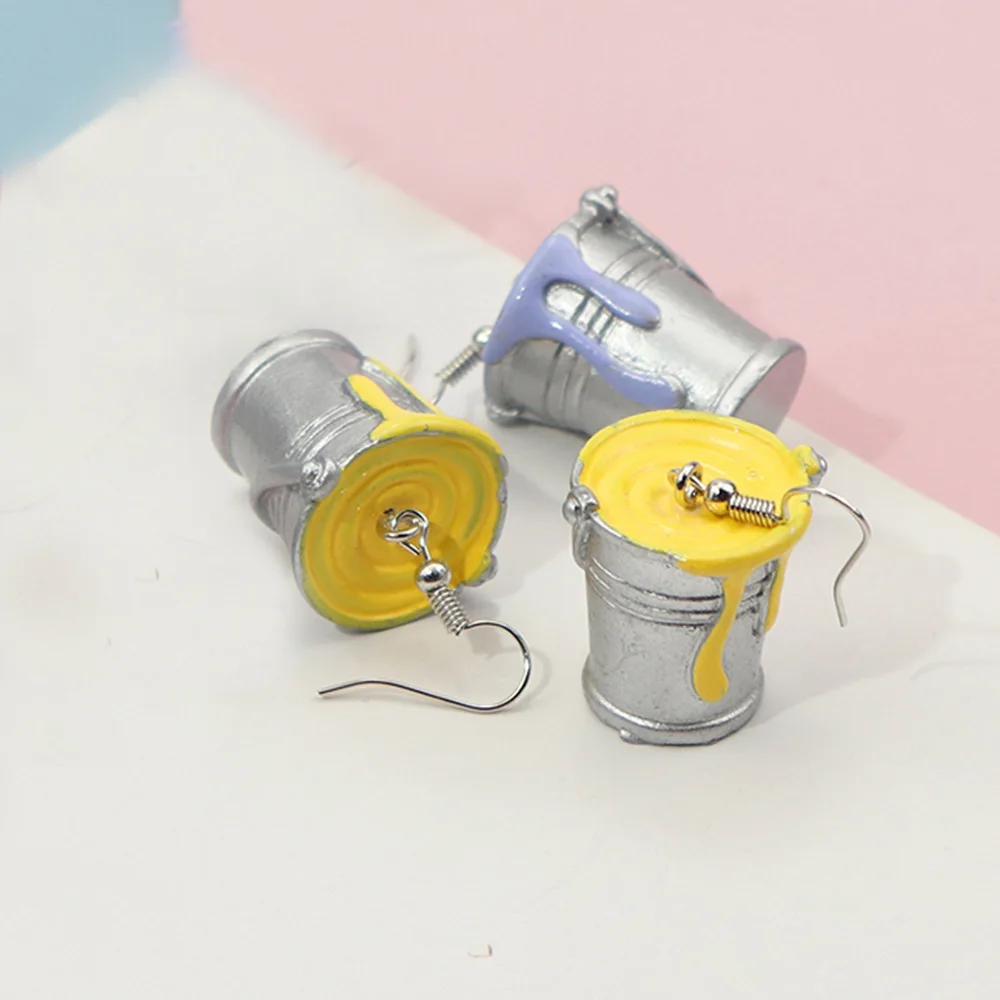 New Arrival Hot Style Creative Handmade Three-dimensional Paint Bucket Art Simulation Personality Funny Design Earrings
New Arrival Hot Style Creative Handmade Three-dimensional Paint Bucket Art Simulation Personality Funny Design Earrings