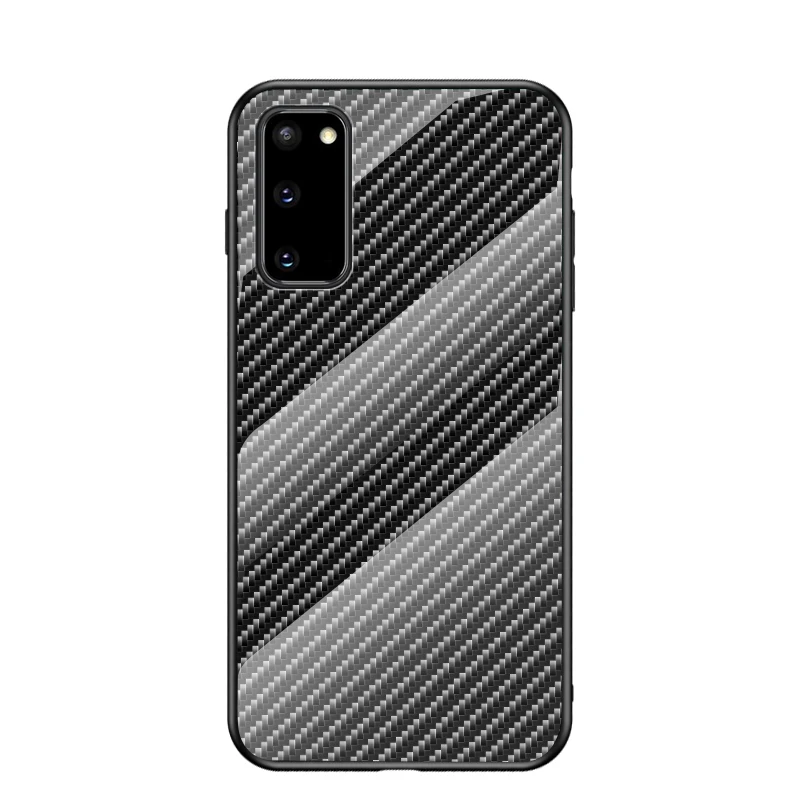 Carbon Fiber Gradient Tempered Glass Case Cover For Samsung Galaxy S20 Ultra S20 Plus fundas para celulares casings
Carbon Fiber Gradient Tempered Glass Case Cover For Samsung Galaxy S20 Ultra S20 Plus fundas para celulares casings