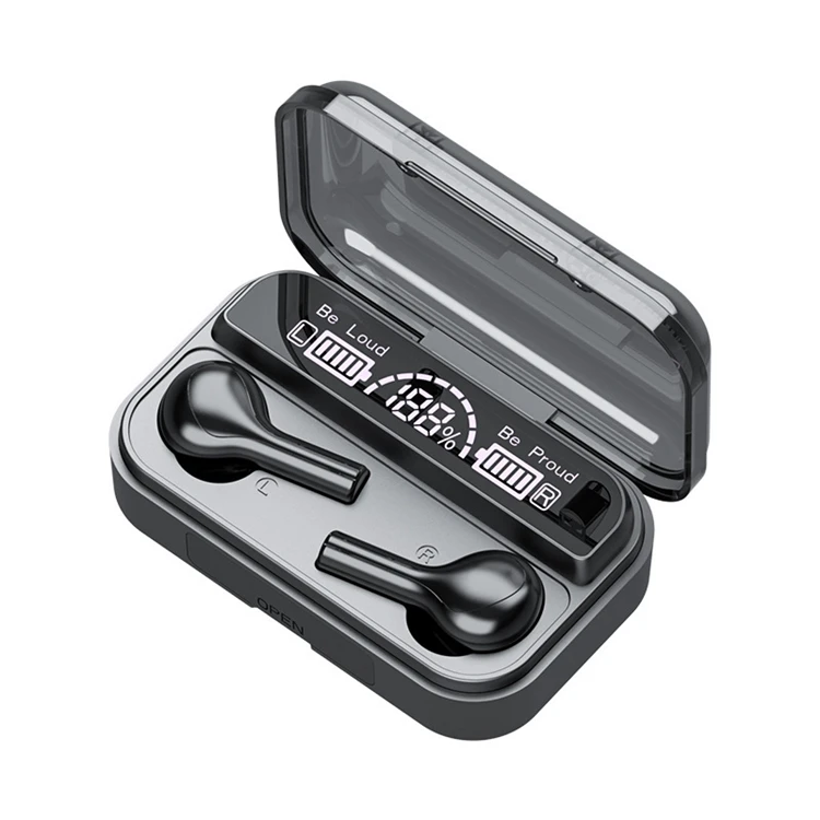 F9-278 Headphones V5.0 Tws Sports Digital Display Earbuds Headset Ipx7 Waterproof Wireless Earphone With Microphone Charging Box, Black white
F9-278 Headphones V5.0 Tws Sports Digital Display Earbuds Headset Ipx7 Waterproof Wireless Earphone With Microphone Charging Box, Black white