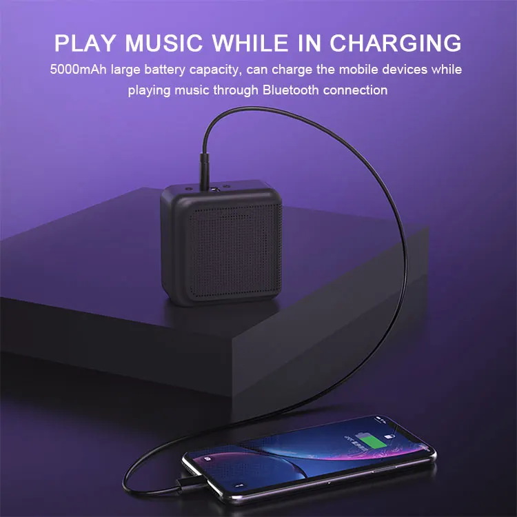 2019 new arrival 5.0 bluetooth system with power bank 5000mAh battery inside ministudio type-C USB port - ANKUX.COM