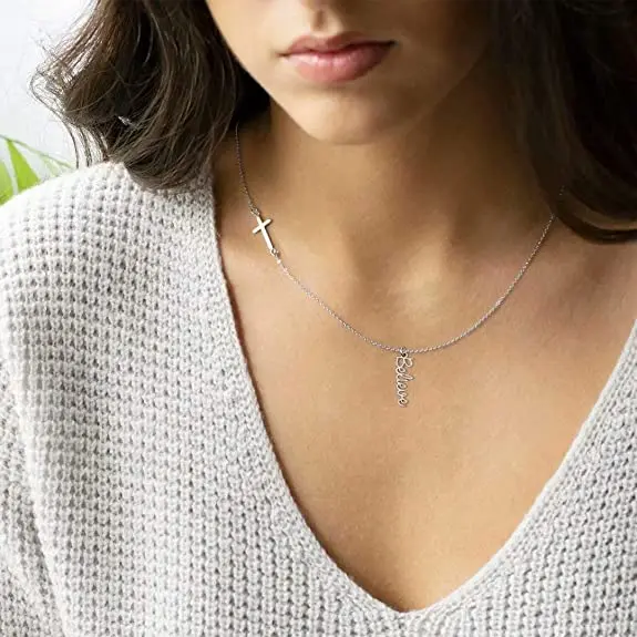 New gold-plated crucifix necklaces unique women necklace sparkly non-fading necklace, As picture
New gold-plated crucifix necklaces unique women necklace sparkly non-fading necklace, As picture