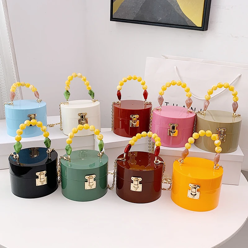 High Quality Ladies Bags Fashion Style Handbag Women Acrylic Small Round Chain Box Purse Shoulder Bags
High Quality Ladies Bags Fashion Style Handbag Women Acrylic Small Round Chain Box Purse Shoulder Bags
