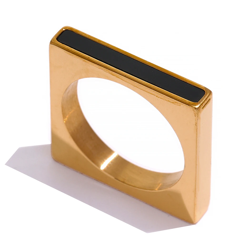 JINYOU 1133 Waterproof 18K Plated Jewelry Geometric Stainless Steel Women Trendy Simple Square Acrylic Ring 2022
JINYOU 1133 Waterproof 18K Plated Jewelry Geometric Stainless Steel Women Trendy Simple Square Acrylic Ring 2022