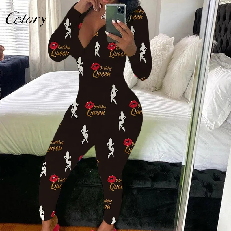 Colory Women Jumpsuit Short Sleepwear V Neck Backwood Romper Onsie Long Sleeve Adult Pajamas, Customized color
Colory Women Jumpsuit Short Sleepwear V Neck Backwood Romper Onsie Long Sleeve Adult Pajamas, Customized color