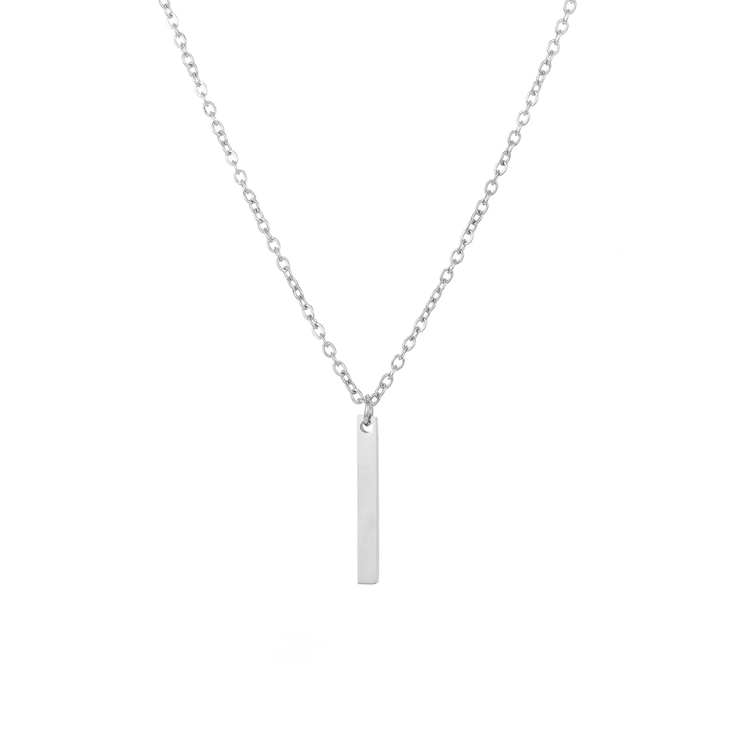 Jewelry Necklace Stainless Steel Rectangular Blank Vertical Bar Pendant Necklace for Men Women Unisex, Silver/gold/rose gold
Jewelry Necklace Stainless Steel Rectangular Blank Vertical Bar Pendant Necklace for Men Women Unisex, Silver/gold/rose gold