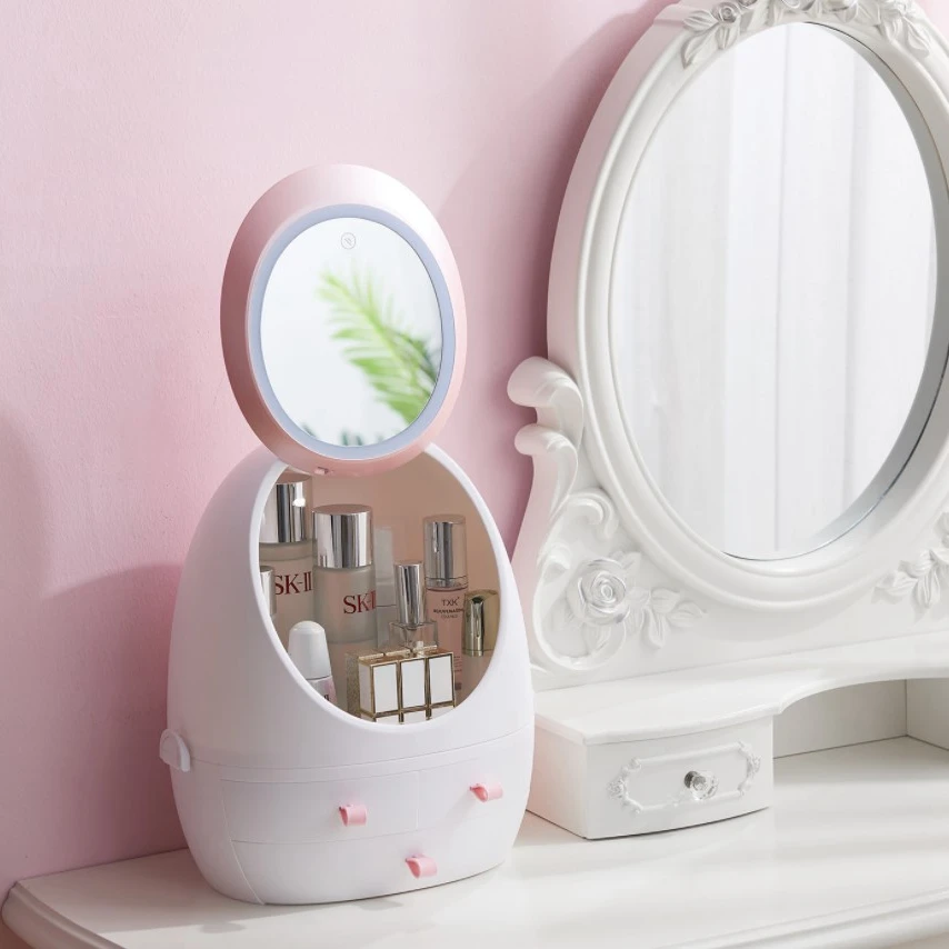 Multifunctional LED Lights Portable Cosmetic Organiser Make Up Storage Box with Mirror, Optional
Multifunctional LED Lights Portable Cosmetic Organiser Make Up Storage Box with Mirror, Optional