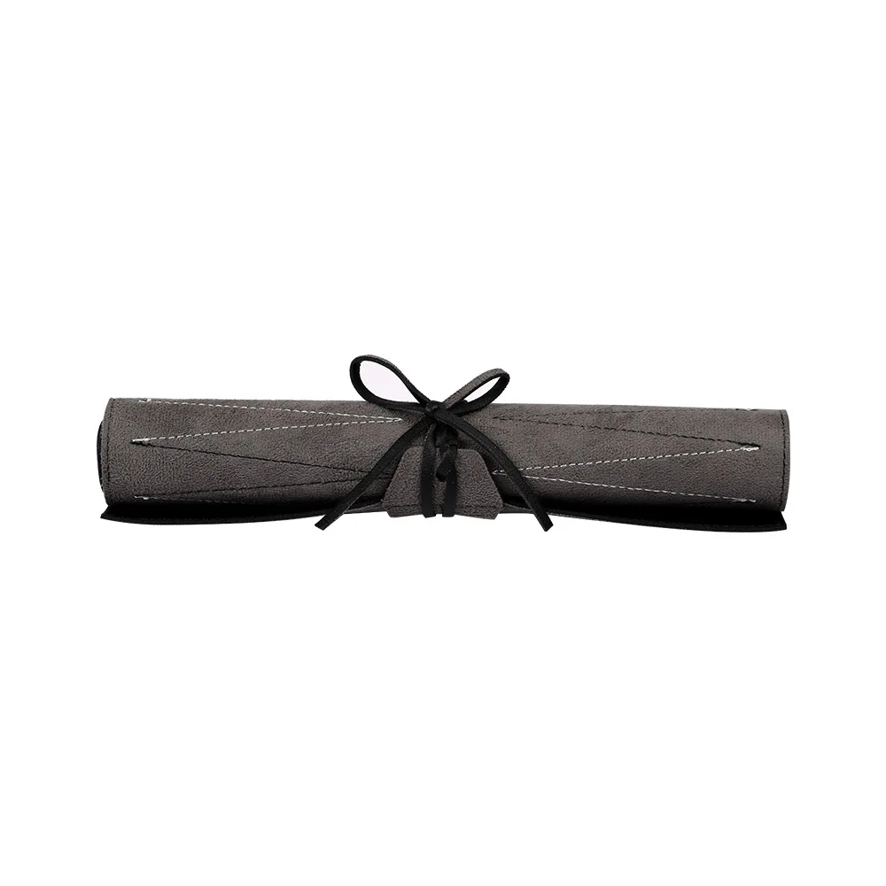 Custom travel portable suede roll-up backgammon set chess game