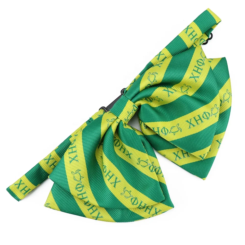 Custom Chi Eta Phi Logo Striped Yellow Green School Polyester Wholesale Custom Ladies Bow Tie
Custom Chi Eta Phi Logo Striped Yellow Green School Polyester Wholesale Custom Ladies Bow Tie