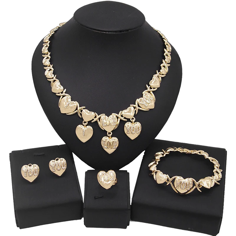 Yulaili I Love You Hug and Kiss Xoxo Jewelry Set Changeable Artificial Elegant Costume Bridal Beautiful Jewelry Sets X0059
Yulaili I Love You Hug and Kiss Xoxo Jewelry Set Changeable Artificial Elegant Costume Bridal Beautiful Jewelry Sets X0059