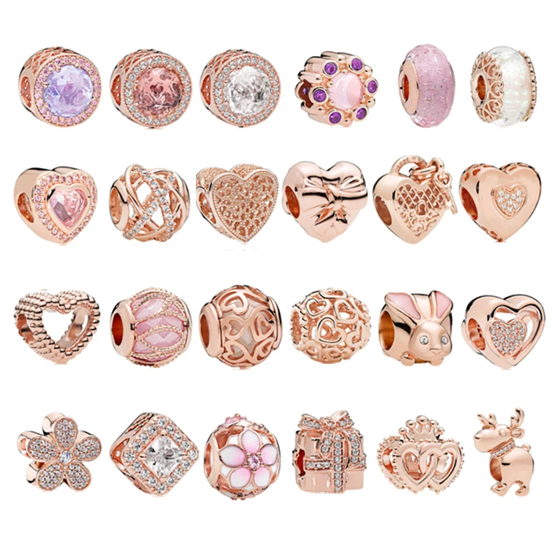 925 sterling silver rose gold pink string charm suitable for Original bracelet necklace beaded ladies DIY jewelry
925 sterling silver rose gold pink string charm suitable for Original bracelet necklace beaded ladies DIY jewelry