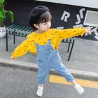 Lovely Baby Girls Suits Shirt and Overall Baby Girls Clothing Set