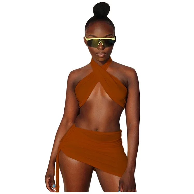 2021 high quality new casual skirt suits ruched bandage white skirts and halter neck tight vests fitness tracksuits
2021 high quality new casual skirt suits ruched bandage white skirts and halter neck tight vests fitness tracksuits