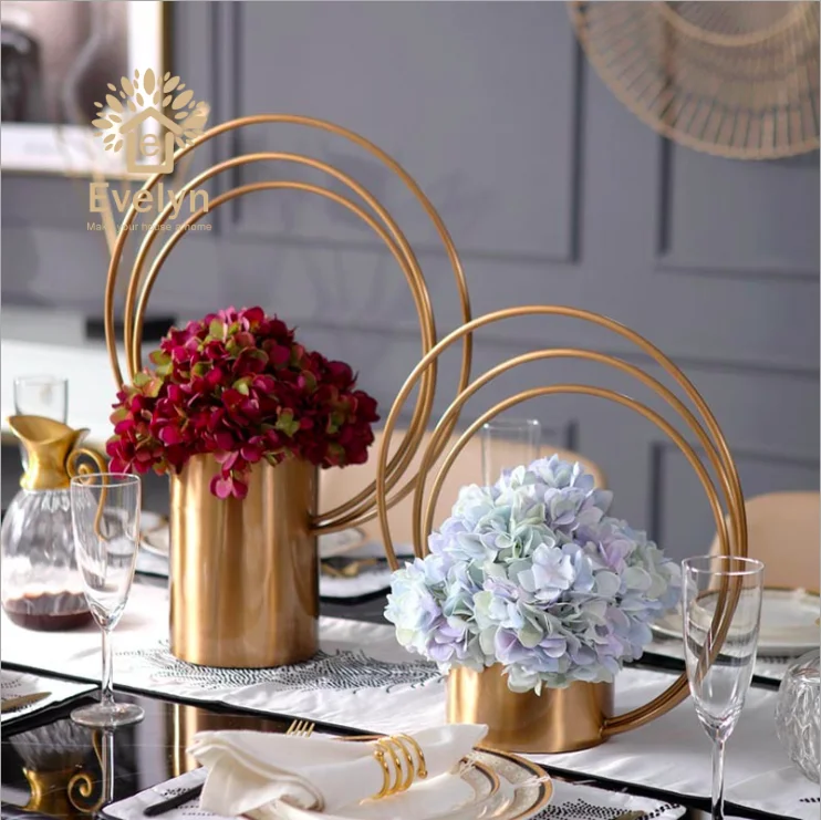 Large metal gold color brass big table artificial flower vase for wedding decoration, Copper
Large metal gold color brass big table artificial flower vase for wedding decoration, Copper