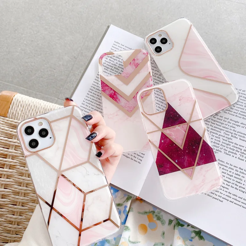Luxury Marble Geometric Stripe IMD TPU PC Phone Case For iPhone 13 12 Mini 11 Pro Max XR XS 7 8 Plus SE 2020 Marble Mobile Case
Luxury Marble Geometric Stripe IMD TPU PC Phone Case For iPhone 13 12 Mini 11 Pro Max XR XS 7 8 Plus SE 2020 Marble Mobile Case