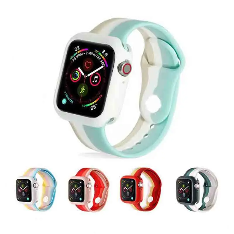 Silicone straps for iwatch 6 5 4 3 2 1 rainbow wristband 44 42 40 38mm band for apple watch, 19 colors
Silicone straps for iwatch 6 5 4 3 2 1 rainbow wristband 44 42 40 38mm band for apple watch, 19 colors
