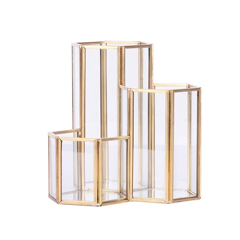 Glass Copper Composite Pen Holder Makeup Brush Glass Box Multifunction Desktop Organizer Office Accessories
Glass Copper Composite Pen Holder Makeup Brush Glass Box Multifunction Desktop Organizer Office Accessories