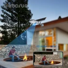 BOSUN High lumen Bridgelux SMD IP65 Waterproof outdoor monitoring solar led street light with cctv