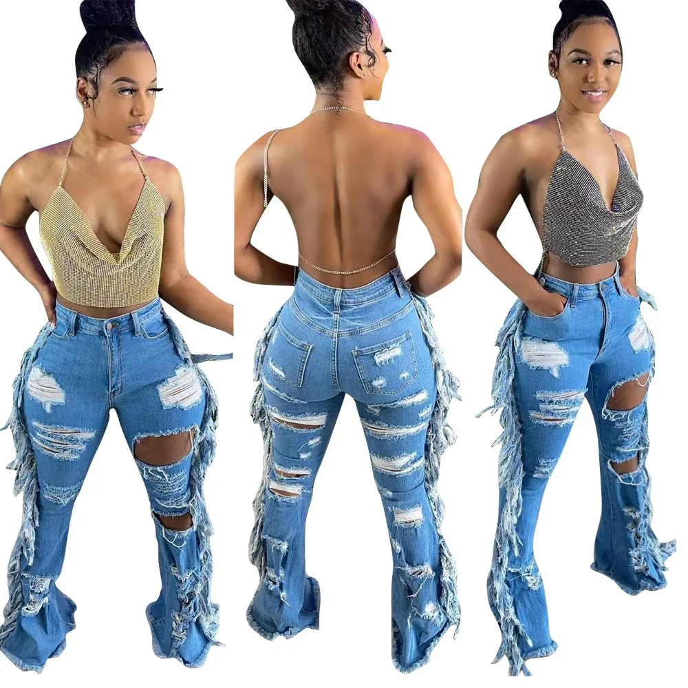 2022 Women clothes Summer Women Hole Tassel Jeans Casual Denim Cutout Casual Pants Jeans Women, Picture color
2022 Women clothes Summer Women Hole Tassel Jeans Casual Denim Cutout Casual Pants Jeans Women, Picture color