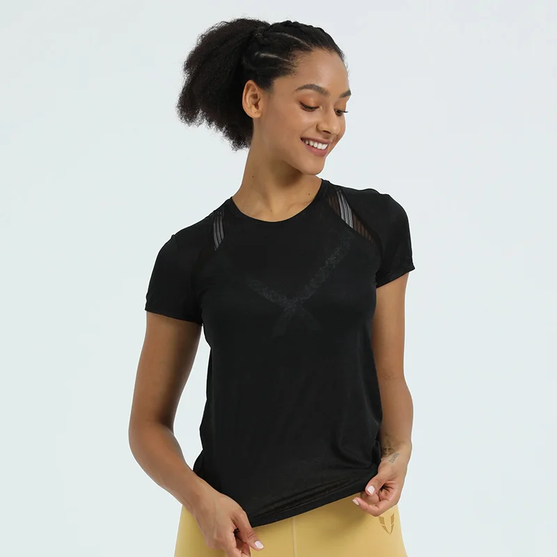 Women's Short Sleeve Shirt Breathable Mesh Open Back Quick Dry T-Shirt Sweat Wicking Athletic Shirts U-Neck T-Shirt Women
Women's Short Sleeve Shirt Breathable Mesh Open Back Quick Dry T-Shirt Sweat Wicking Athletic Shirts U-Neck T-Shirt Women