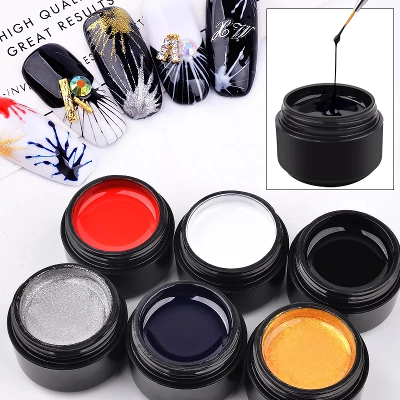 Painting UV Gel Nail Polish Pulling Silk Spider Line Drawing Lacquer Varnish 6 Colors Nail Art Design Accessories
Painting UV Gel Nail Polish Pulling Silk Spider Line Drawing Lacquer Varnish 6 Colors Nail Art Design Accessories