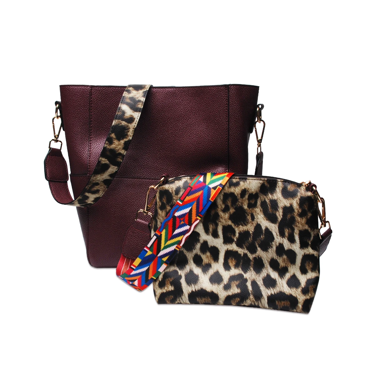 Wholesale Women Burgundy Faux Leather Trunk Leopard Tote Set Snap Closure Vintage Long Guitar Strap Crossbody Totes
Wholesale Women Burgundy Faux Leather Trunk Leopard Tote Set Snap Closure Vintage Long Guitar Strap Crossbody Totes