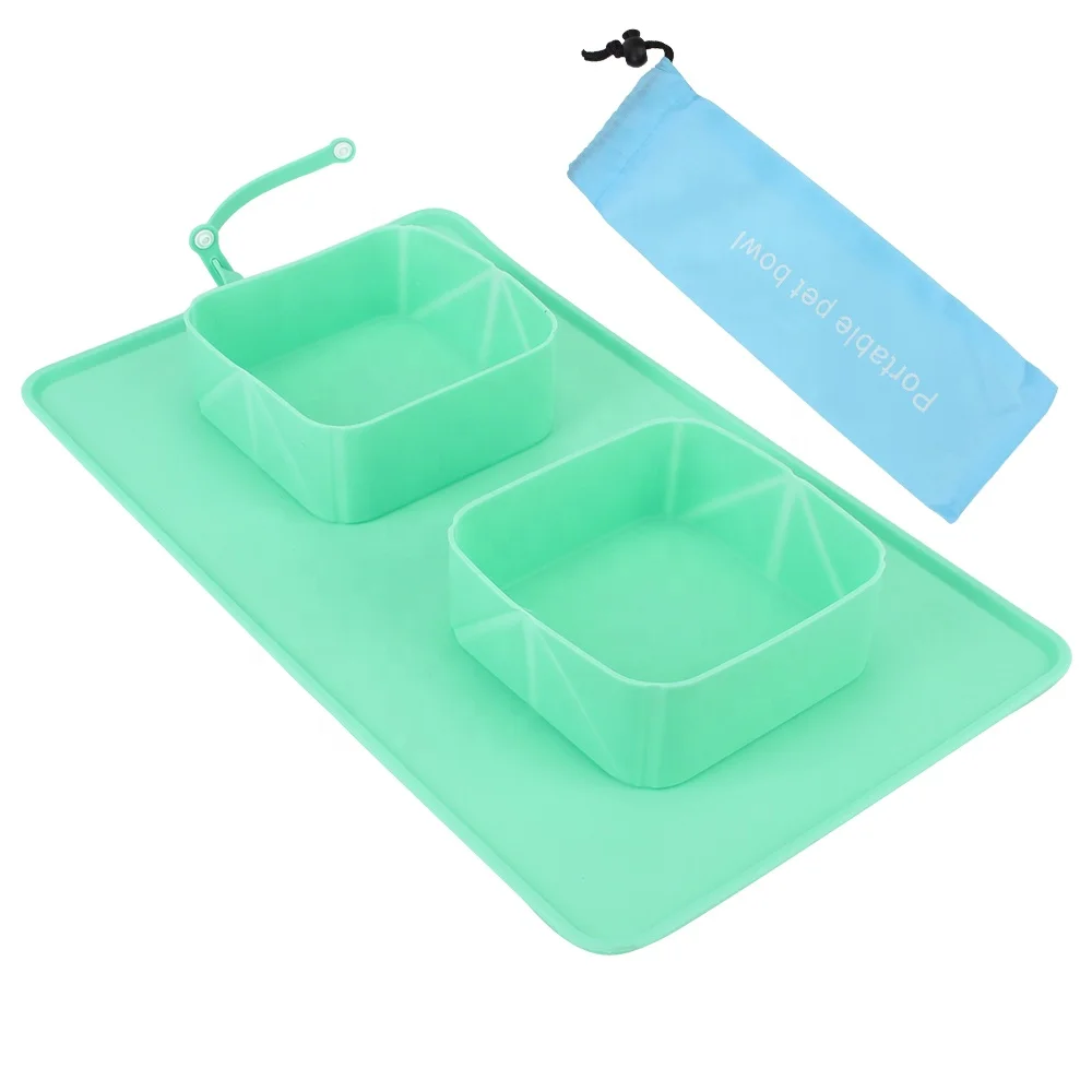 With Flannel Bag Outdoor Travel Portable Pet Bowl Food Container Water Feeder Silicone Folding Double Bowls For Dogs Cats, Customized color
With Flannel Bag Outdoor Travel Portable Pet Bowl Food Container Water Feeder Silicone Folding Double Bowls For Dogs Cats, Customized color