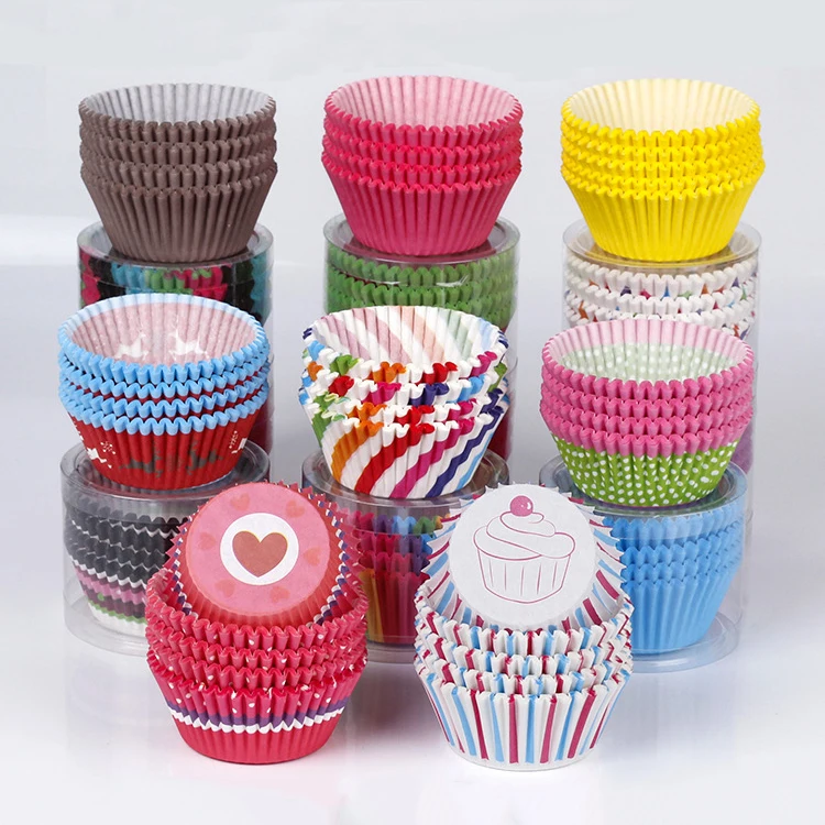 

36 Styles Hot Sale Oven-safe Disposable Non-Stick Paper Cake Baking Muffin Cups Cupcake Liner, As picture