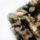 100% polyester PV plush print faux fake fur fleece fabric