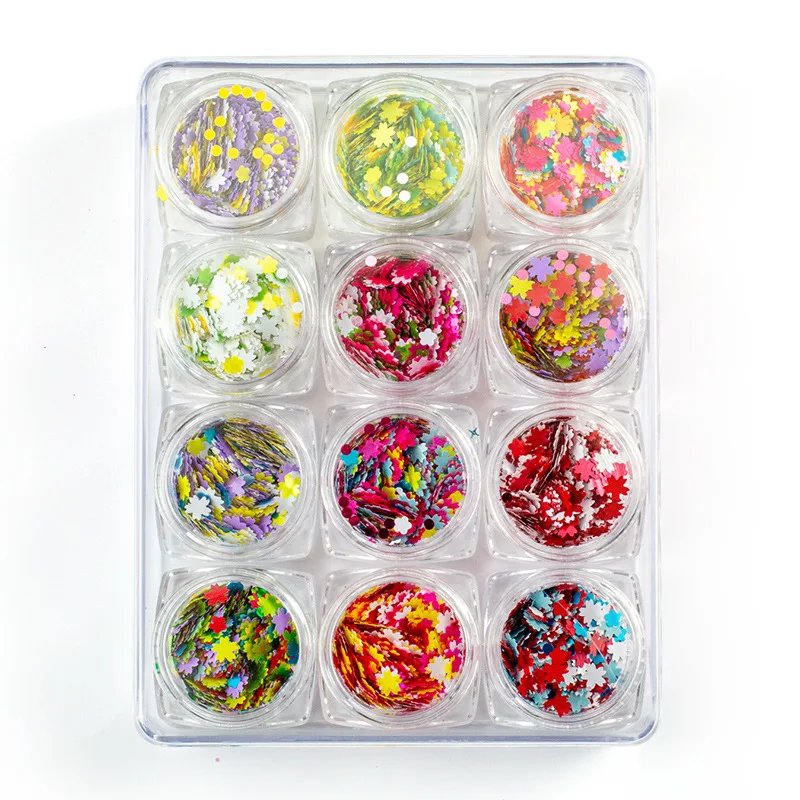 12 Colors Nail Art Symphony Aurora Butterfly Flower Laser Glitter Nail Sequin Set, Colorful
12 Colors Nail Art Symphony Aurora Butterfly Flower Laser Glitter Nail Sequin Set, Colorful