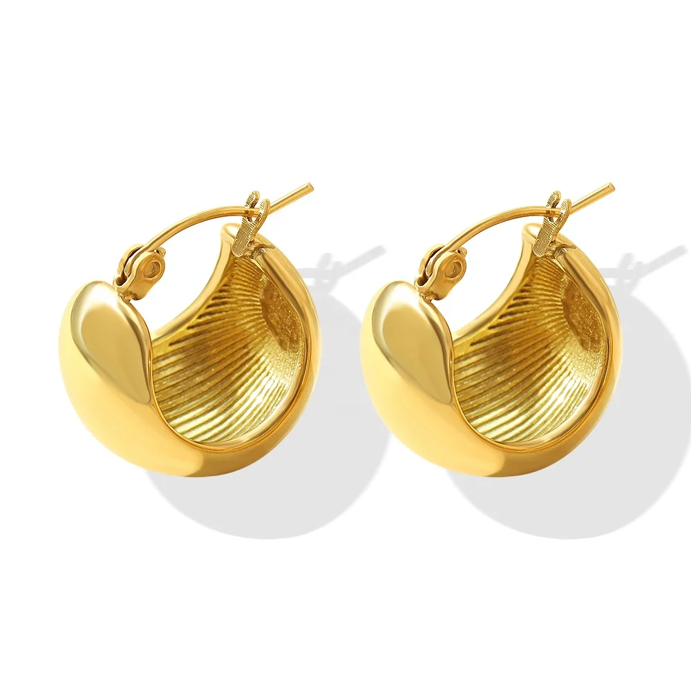 New Trend Product Stud Earrings C Shape 18K Gold Plated Stainless Steel Women Jewelry
New Trend Product Stud Earrings C Shape 18K Gold Plated Stainless Steel Women Jewelry