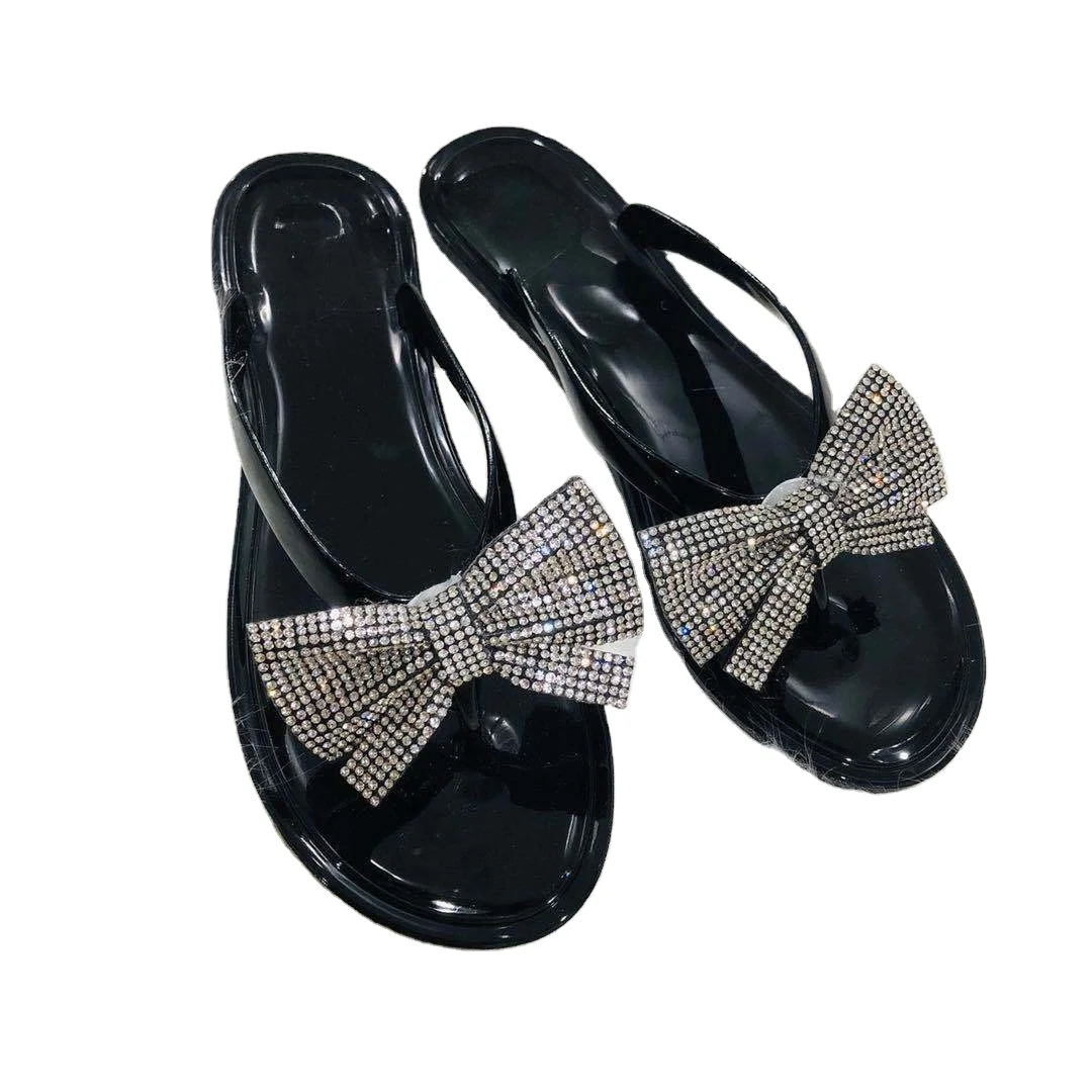 Hot sale pinch bow jelly sandals and slippers fashion women diamond slippers, As shown in figure
Hot sale pinch bow jelly sandals and slippers fashion women diamond slippers, As shown in figure