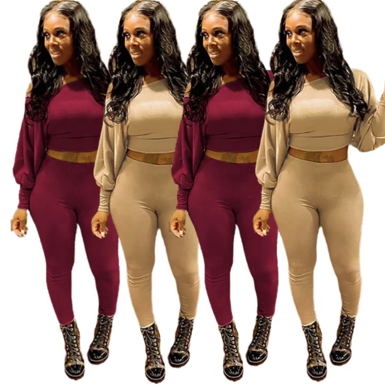 Wholesale spring navel exposed blouse set long sleeve solid color leisure two-piece suit, 2 colors
Wholesale spring navel exposed blouse set long sleeve solid color leisure two-piece suit, 2 colors