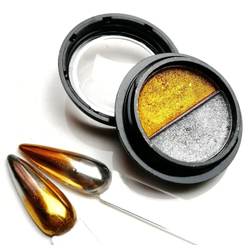 Nail Art Glitter Mirror Powder Solid Double Color Chrome Glitter Rub Pigment Powder For Nail Design Manicure Mirror Glitter, 2 colors
Nail Art Glitter Mirror Powder Solid Double Color Chrome Glitter Rub Pigment Powder For Nail Design Manicure Mirror Glitter, 2 colors