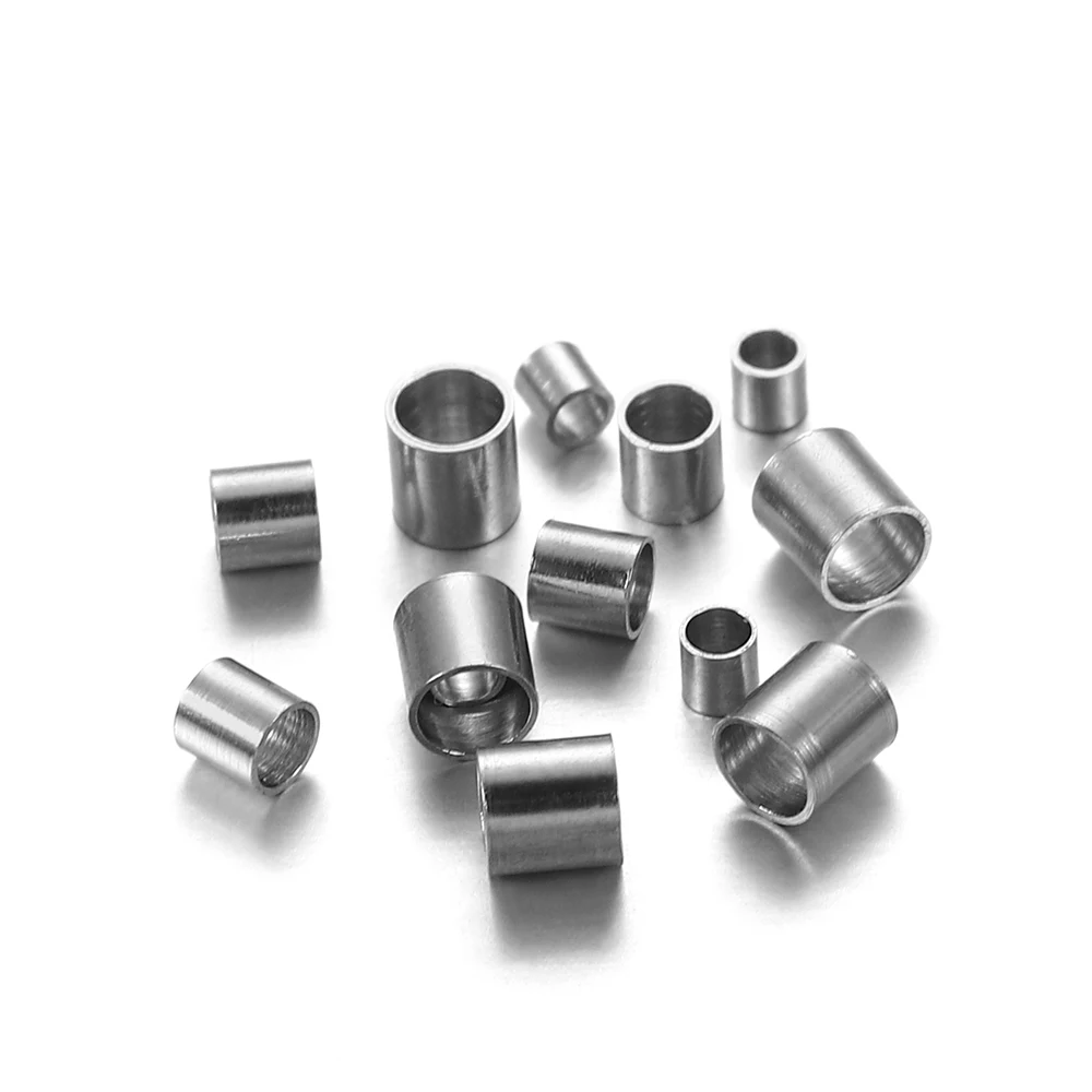 150pcs/lot 1.5 2.0 2.5mmFor Necklace Bracelet Components End Beads Stopper Positioning Stainless Steel Tube Spacer Beads, Silver
150pcs/lot 1.5 2.0 2.5mmFor Necklace Bracelet Components End Beads Stopper Positioning Stainless Steel Tube Spacer Beads, Silver