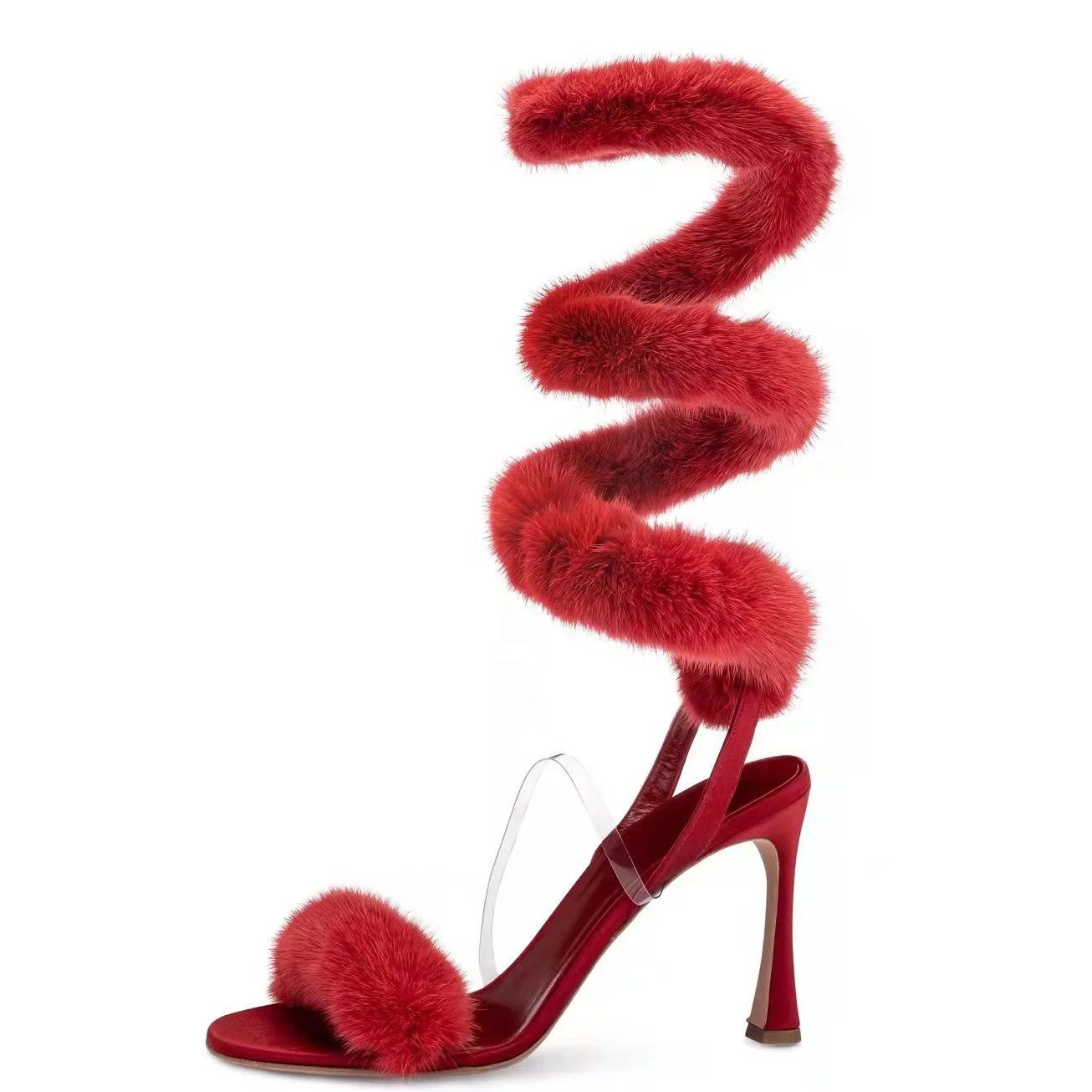 Heeled Sandals 2022 Designer Red Mink Fur Women's Shoes Summer Square Toe Open Toe Cross-strap Luxury Women's Sandals, Black,pink,red
Heeled Sandals 2022 Designer Red Mink Fur Women's Shoes Summer Square Toe Open Toe Cross-strap Luxury Women's Sandals, Black,pink,red