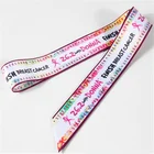38MM custom nylon logo ribbon double knit fabric elastic band 20mm jacquard webbing strap with logo