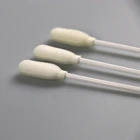 Graphic Customization Free Oral Foam Swab Manufacturer Direct Dust Free Soft White Oral Foam Swab with PP Stick