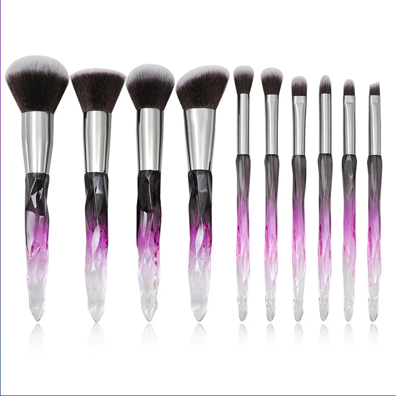 Wholesale 10 Pieces Glass Diamond Plastic Handle Makeup Tools Color Brush Makeup Brush Set, As picture
Wholesale 10 Pieces Glass Diamond Plastic Handle Makeup Tools Color Brush Makeup Brush Set, As picture