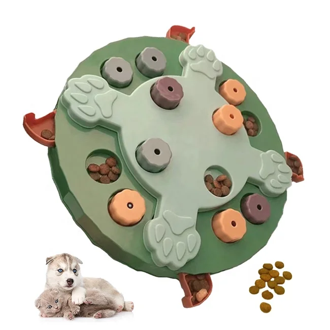 

Pet Interactive Toys Iq Training Slow Dispnsering Feeder Food Snuffle Puzzle Hide And Seek Dog Toy, Blue, green, pink
