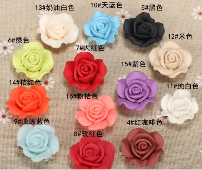 DIY polymer clay rose flower beads for jewelry making rose flower beads with hole Polymer Clay Flower Beads jewelry accessories, As picture
DIY polymer clay rose flower beads for jewelry making rose flower beads with hole Polymer Clay Flower Beads jewelry accessories, As picture