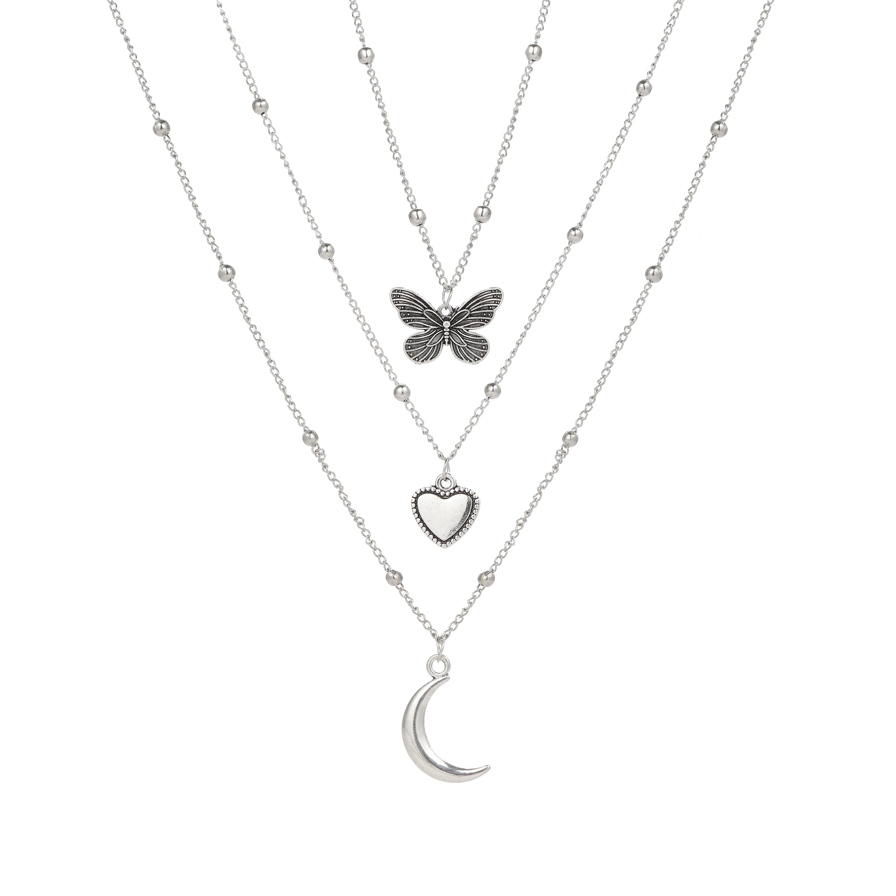 2021 New Trend Bosnian Retro Creative Multi-Layer Star Moon Butterfly Necklace Set For Women Fashion Personality Party Jewelry, Colorful
2021 New Trend Bosnian Retro Creative Multi-Layer Star Moon Butterfly Necklace Set For Women Fashion Personality Party Jewelry, Colorful